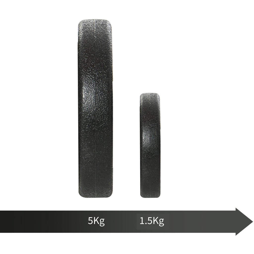 50kg Dumbbell Set (8x5kg, 4x1.5kg), Gym Weights with 12 Discs of 1.5kg, 5kg, 25mm, for Home Training