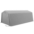 Outsunny cars for cars and parties with 2 side windows, in galvanized steel and PE, 618x265/330x240 cm, light gray - Borgè