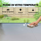 Outsunny Garden Table Extendable Dining Table 140/240x90 cm Black