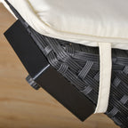 Folding Sun Lounger in Synthetic Rattan with Removable Headrest for Garden, Terrace and Outdoors, 198x68x50cm