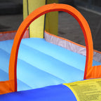 Inflatable Playhouse Giant Bouncy Castle for Kids 3-8 Years Old Colorful Bouncy Trampoline with Slide and Basketball Hoop 250cmx180cmx175cm - Borge' Group Limited