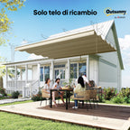 Outsunny Gazebo Pergola Roof with 10 Drainage Holes in Polyester, 250x255 cm, for 3x3m Pergola, Beige