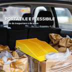 2-Pack 3-Ton Plastic Car Loading Ramps with Non-Slip Surface, Yellow