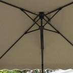 Outsunny Cantilever Umbrella with Double Roof, Crank Opening and Cross Base, 2.5x2.5m, Khaki