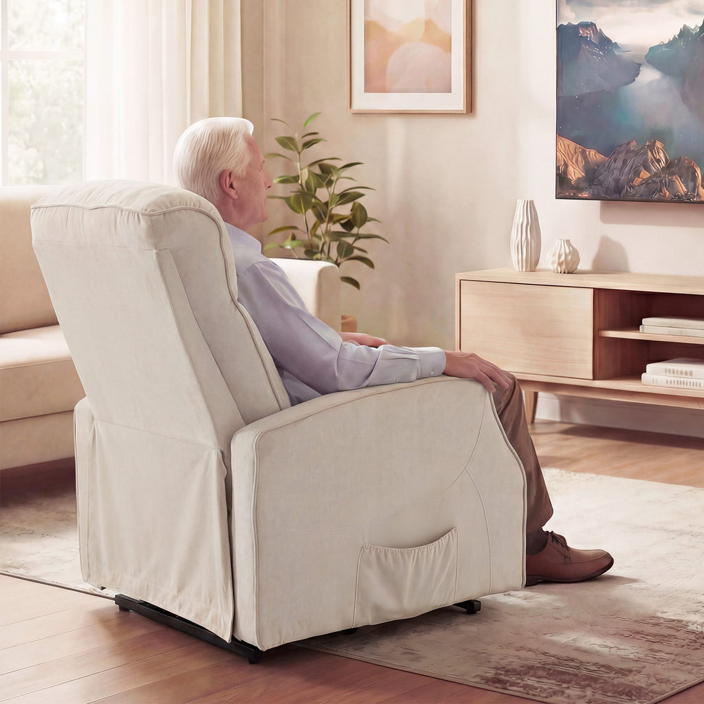 Electric Lift Massage Relax Chair, Beige