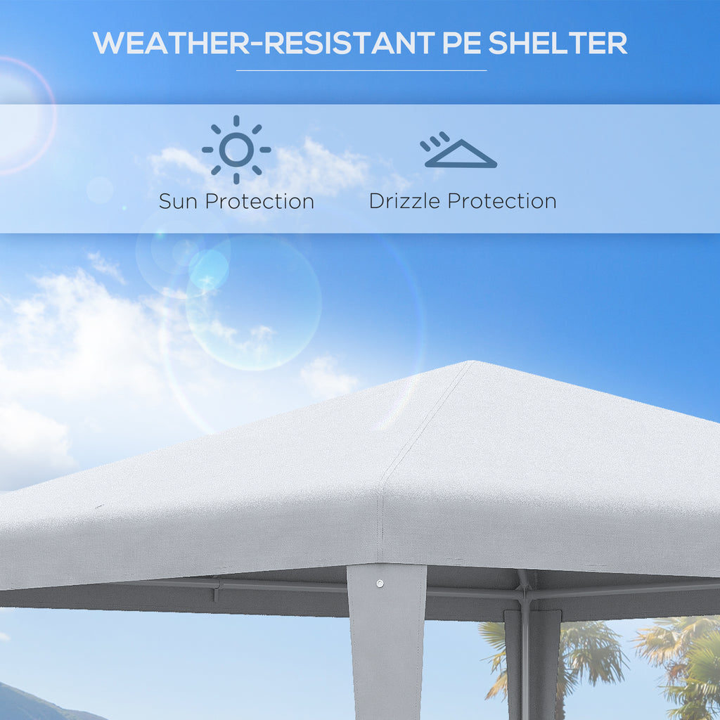 Garden Gazebo with Steel Frame for Outdoor and Indoor, 2.7x2.7m White - Borgè