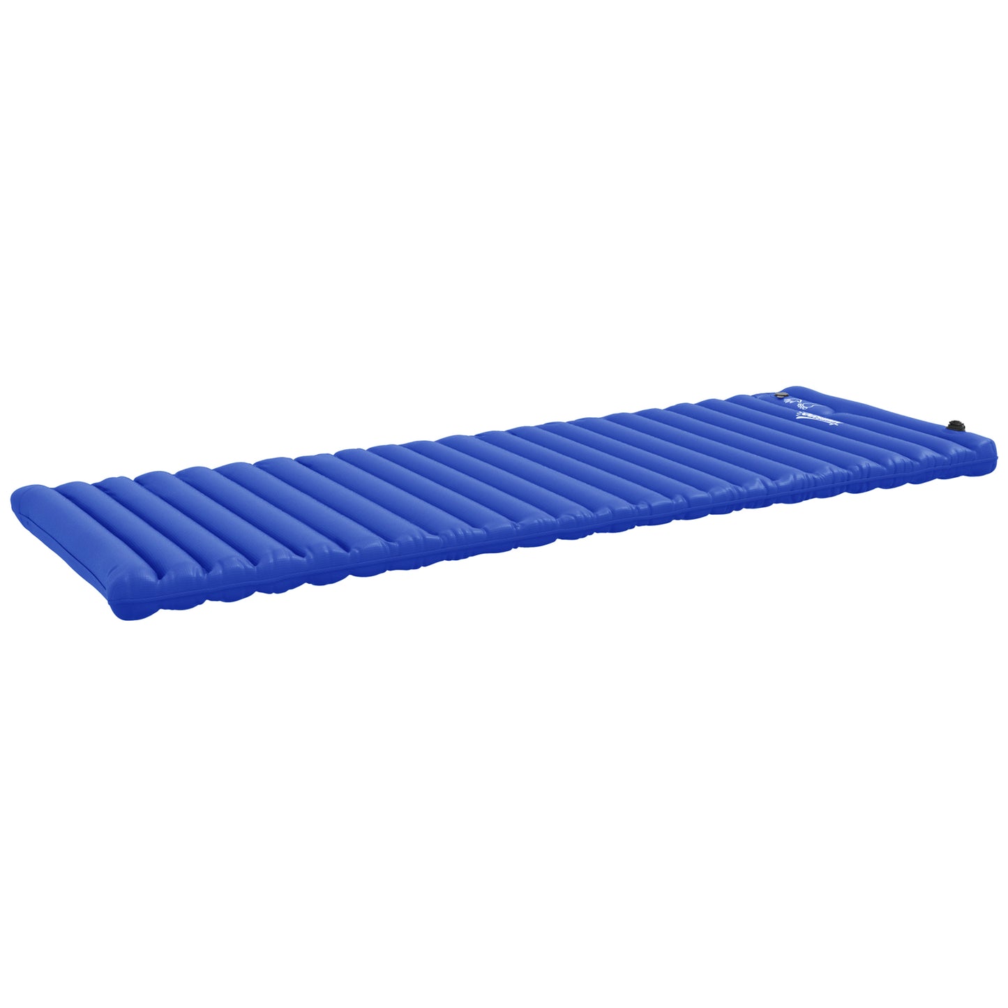 Outsunny Single Inflatable Mattress with Built-in Foot Pump, 190T Plastic, 195x70x10 cm, Blue