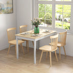 HOMCOM 4-seater dining table with non-slip feet, in pine wood, 120x75x75 cm - Borgè