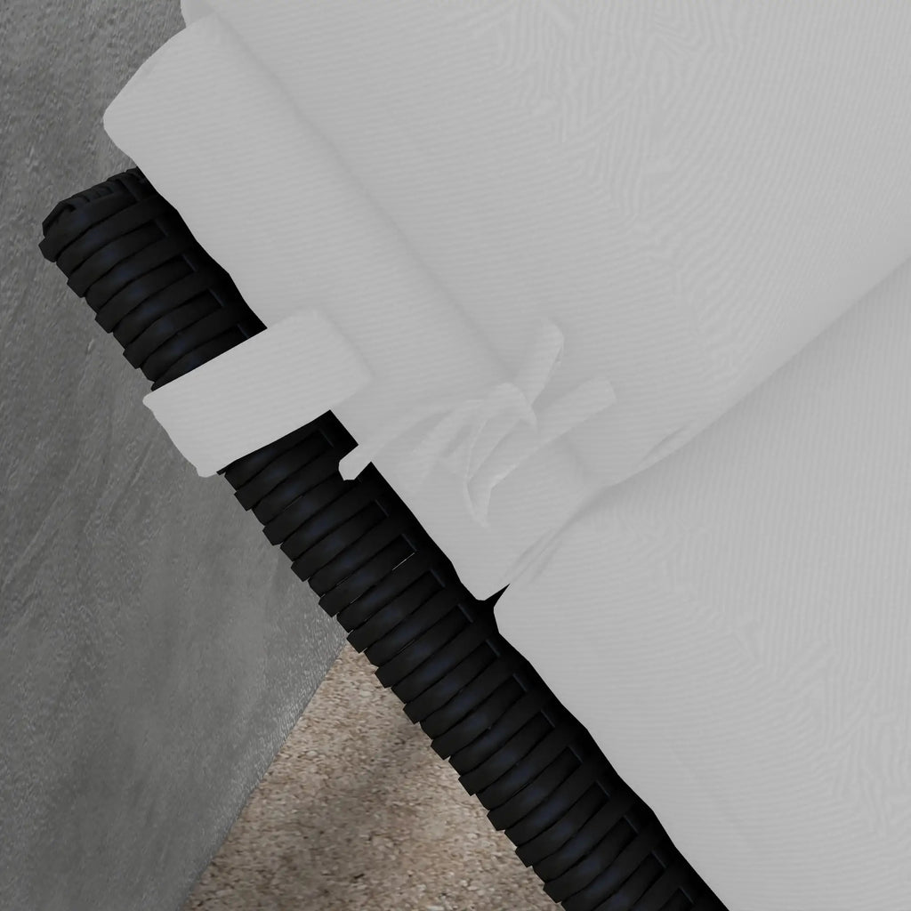 Fabric Sun Lounger Cushion with Ties, Light Grey