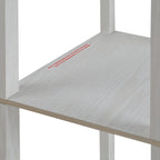 40W Floor Lamp with 3 Shelves and Foot Switch, Made of Wood and Acrylic, 26x26x160 cm, White
