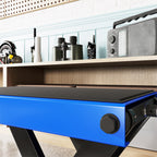 DURHAND Folding and Non-Slip Motorcycle Stand in Steel and Rubber, 41.5x23.5x10-37 cm, Blue and Black