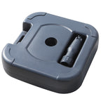HDPE Garden Umbrella Base, Umbrella Base with Handle, Umbrella Stand with Ø38mm Poles, Fillable with 20kg of Water and 30kg of Sand, Black