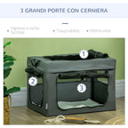 PawHut Pet Carrier for Mini Dogs and Cats with Cushion, Carry Bag and Mesh Doors, 60x42x42 cm, Grey