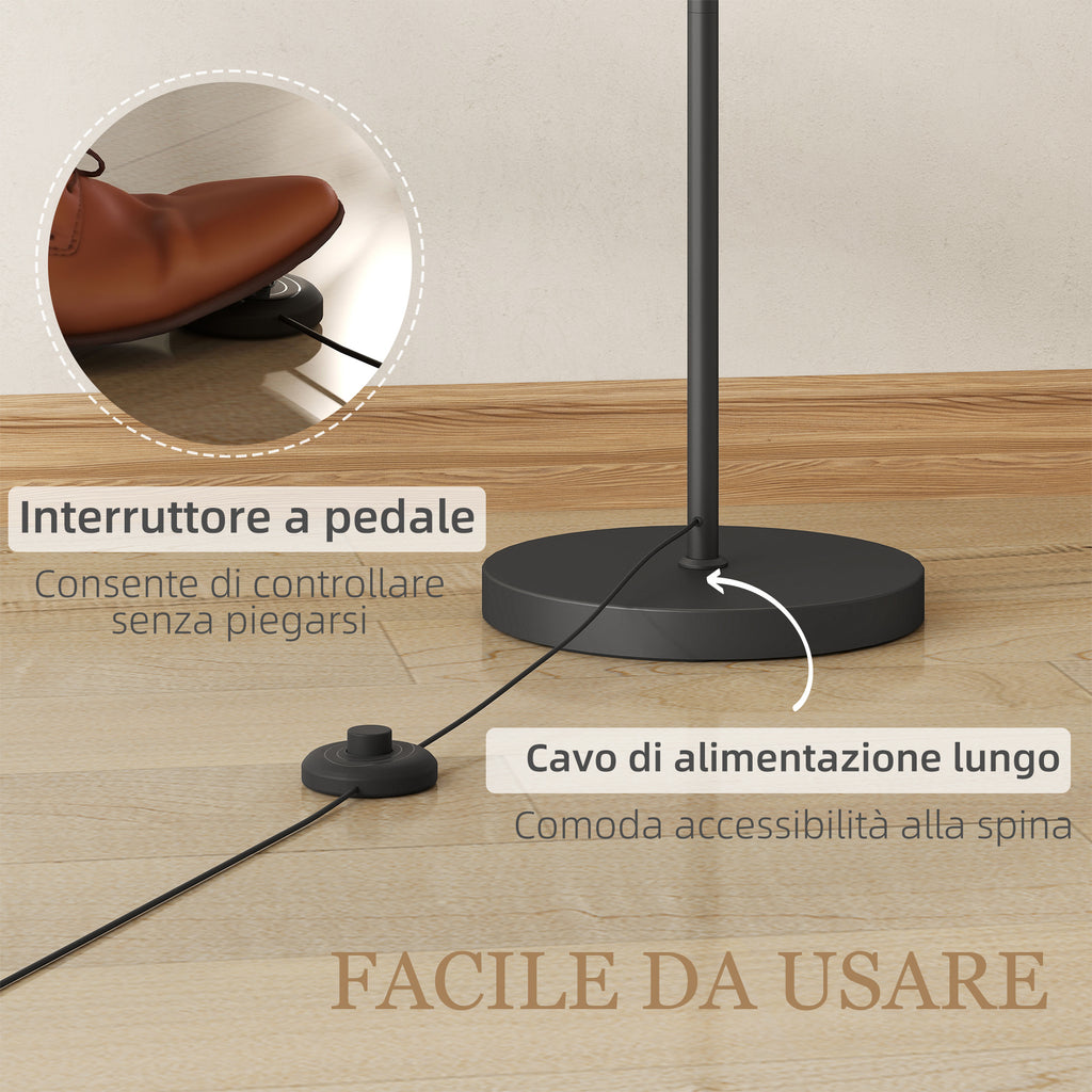Dimmable LED Floor Lamp with Remote Control, 11 Temperatures and 11 Brightness, 60 Minute Timer, Black