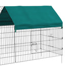 Pawhut cage for outdoor rabbits and interior with a house with roof, 220x85x103cm, green - Borgè