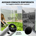 Outsunny 2x3x2 m Tunnel Greenhouse with Roller Doors, Steel Frame and Anti-UV PE Cover, Transparent