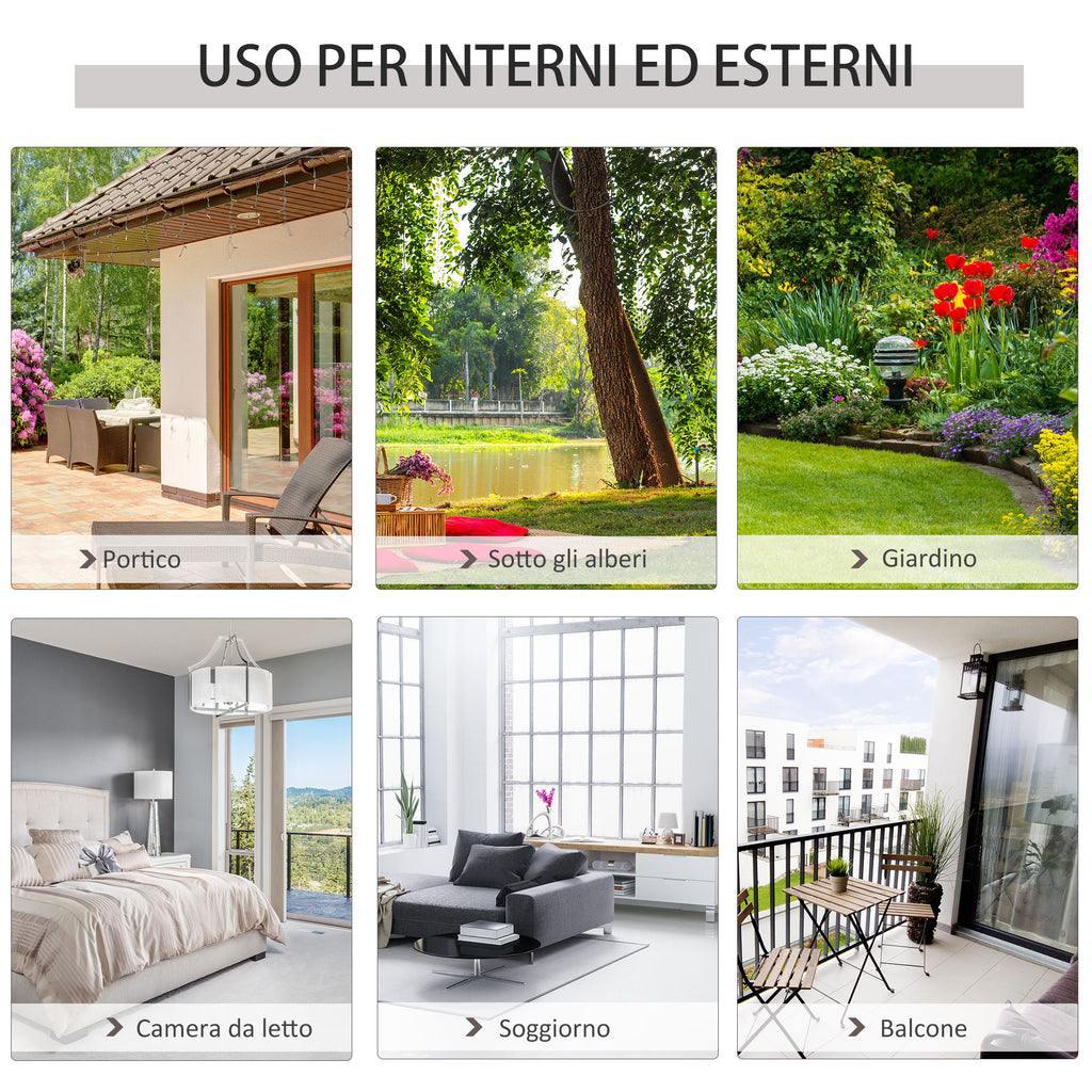 Hammock Swing Chair in Wood and Cotton Rope, Beige, 80x140 cm