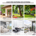 Hammock Swing Chair in Wood and Cotton Rope, Beige, 80x140 cm