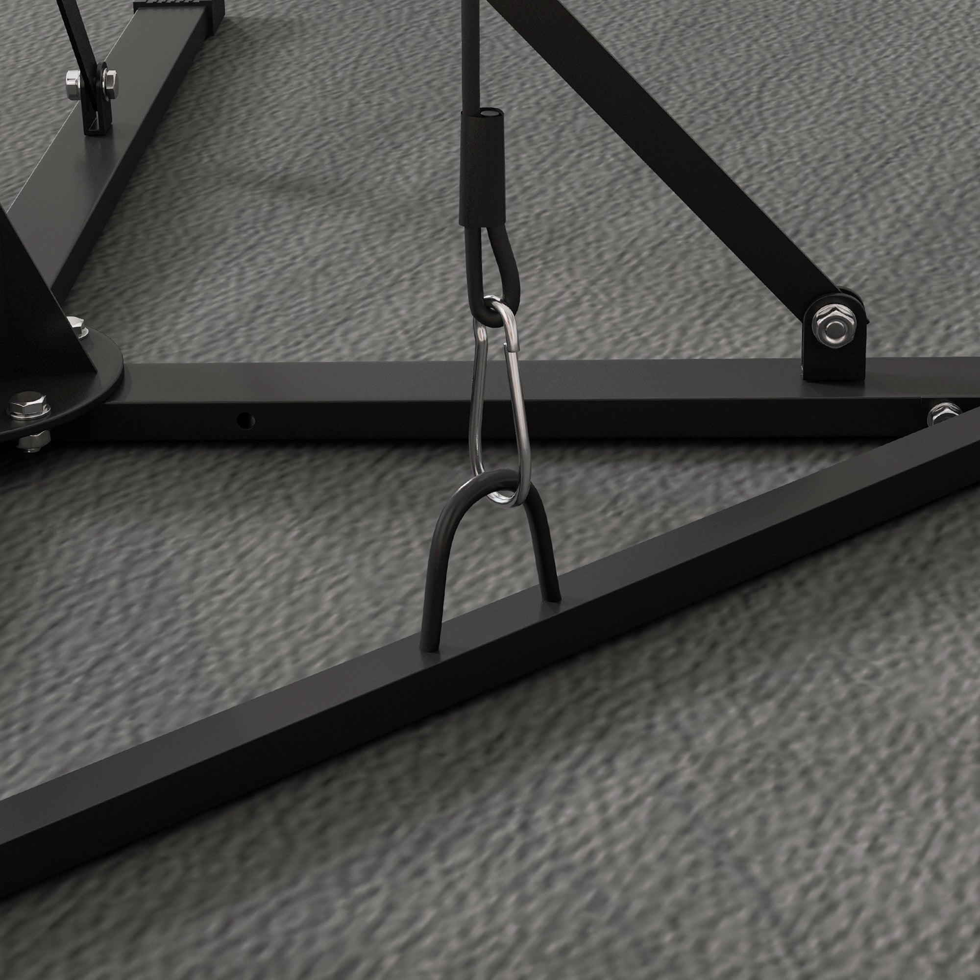 SPORTNOW Adjustable Height Punching Bag Support with 6 Steel Reinforcement Bars, 160x145x175-220 cm, Black