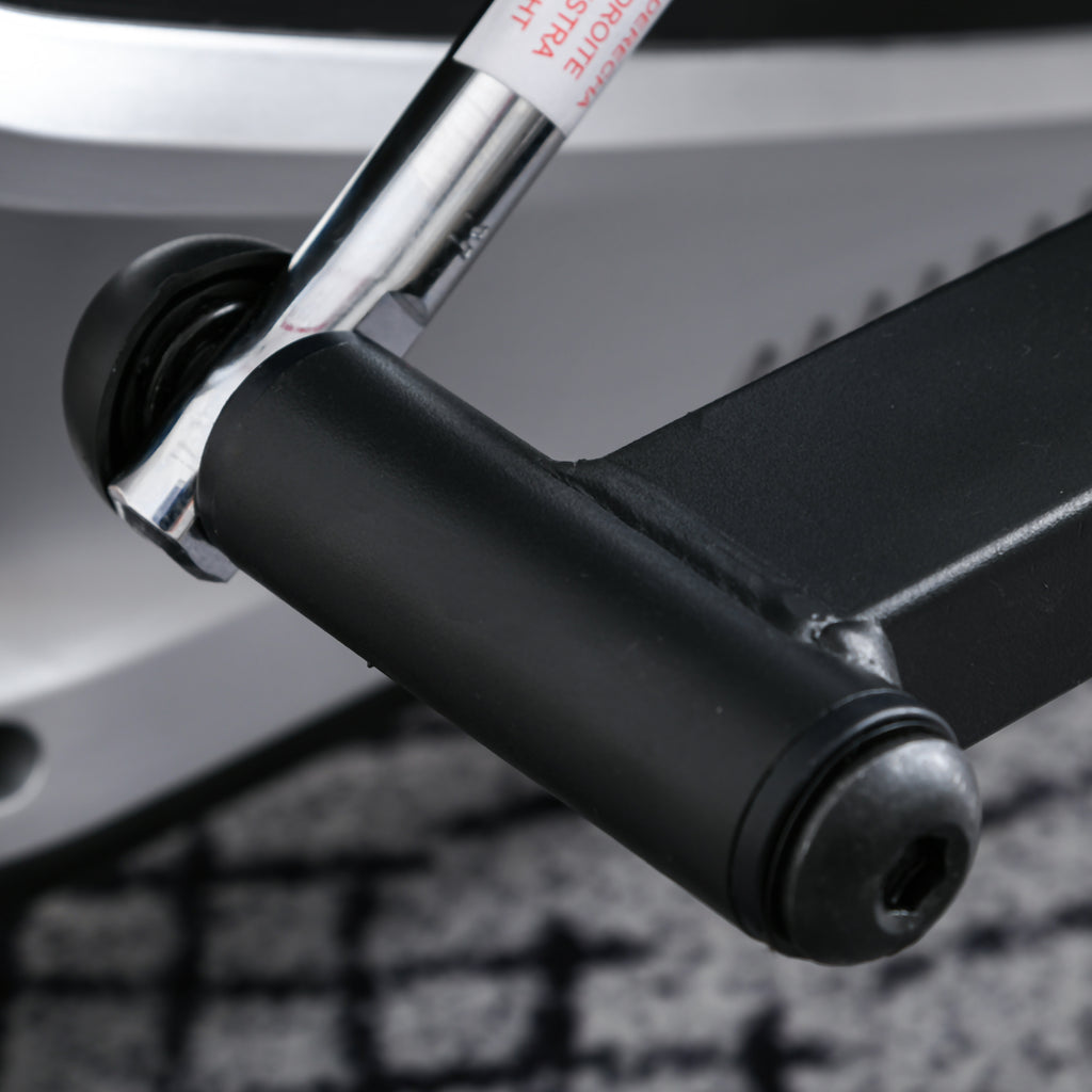 Magnetic Home Elliptical Trainer with LCD Screen, 8 Resistance Levels and Adjustable Seat, 103x62x151cm Black