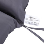 Outsunny 2-Seater Garden Cushion with Backrest for Benches and Swings, 132x110x10 cm, Dark Grey