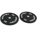 SportNow Set of 2 10kg gym discs for barbell and dumbbells with Ø5cm, black attack - Borgè