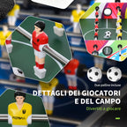 Table Football with 2 Scoreboards, Made of Wood, Stainless Steel and Plastic, 86.5x43.5x63 cm, Multicolored