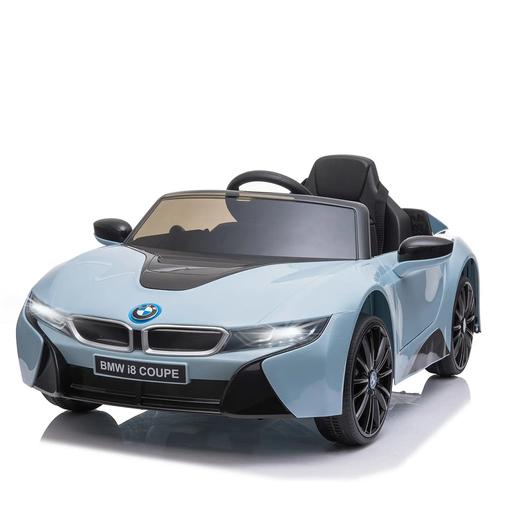 Electric Ride-On Car for Children 3-8 Years Licensed BMW I8 Coupe with Remote Control and 2 Doors, 115x72. 5x46 cm, Blue