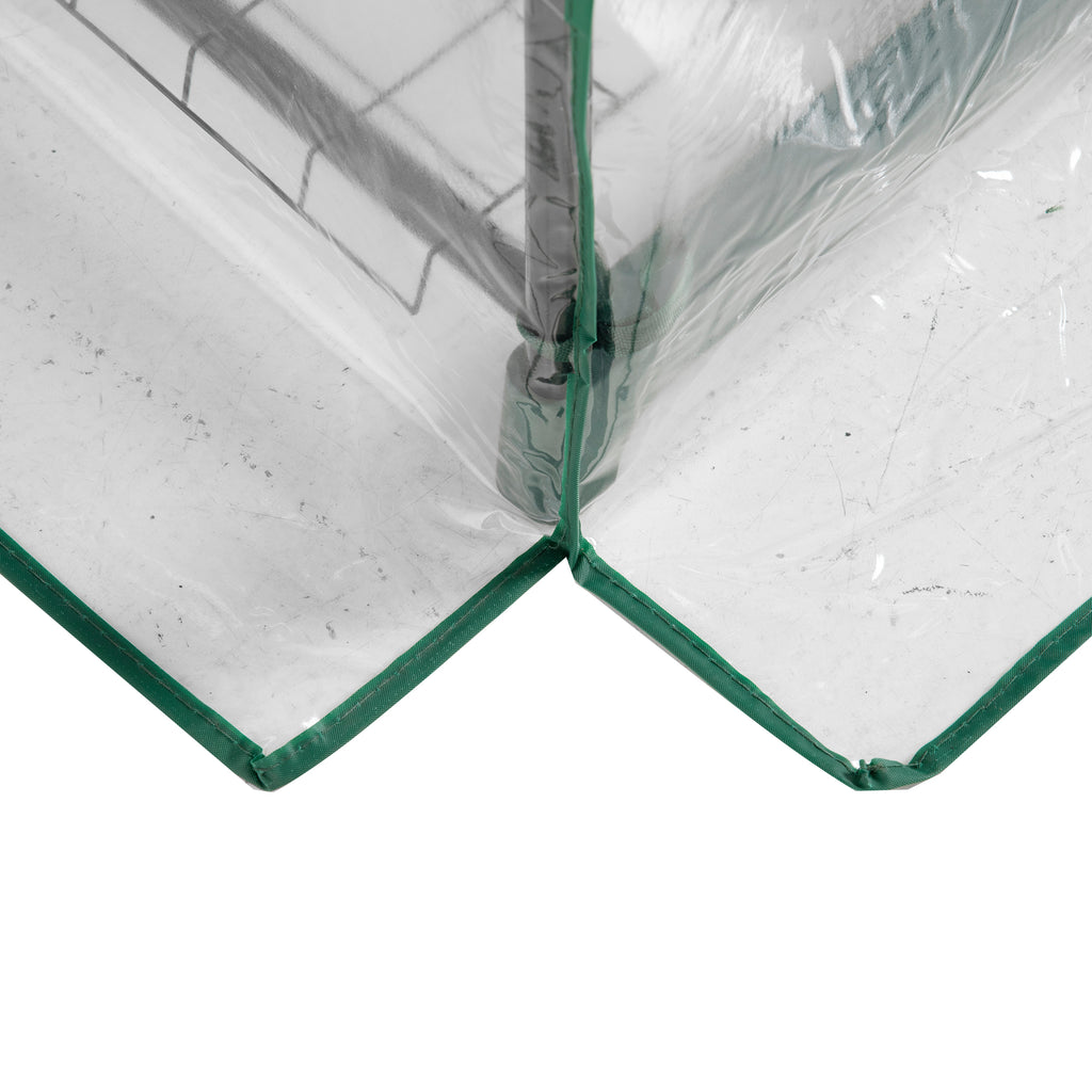 Outsunny 5-Tier Steel Mini Greenhouse for Garden and Terrace Plants with PVC Cover, 69x49x193 cm, Green