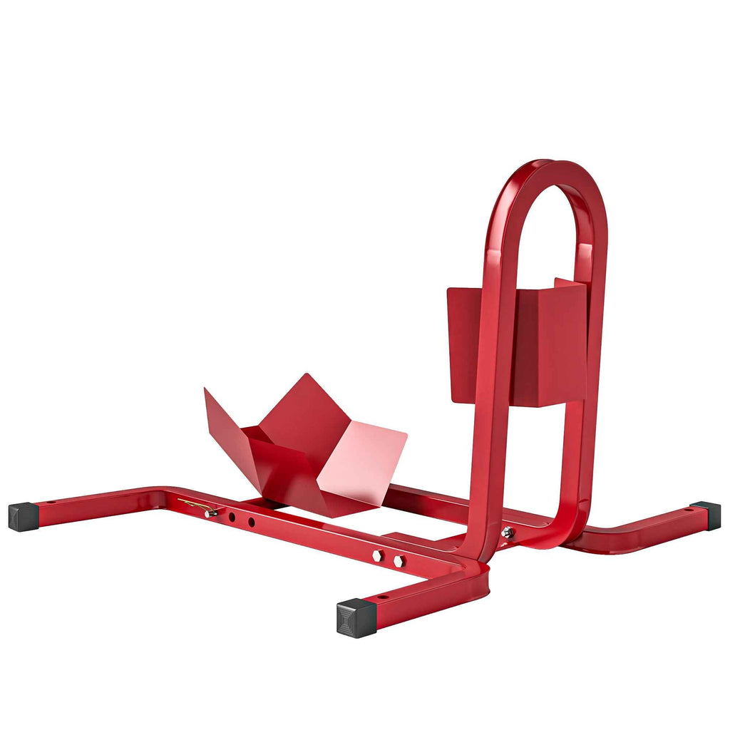 HOMCOM 3-Level Adjustable Motorcycle Wheel Chock, 250kg Max, Metal, 60x55x43cm, Red