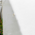 Outsunny PE Greenhouse Cover with 8 Windows, Roll-Up Door and Buried Edges, 4x3x2 m, White