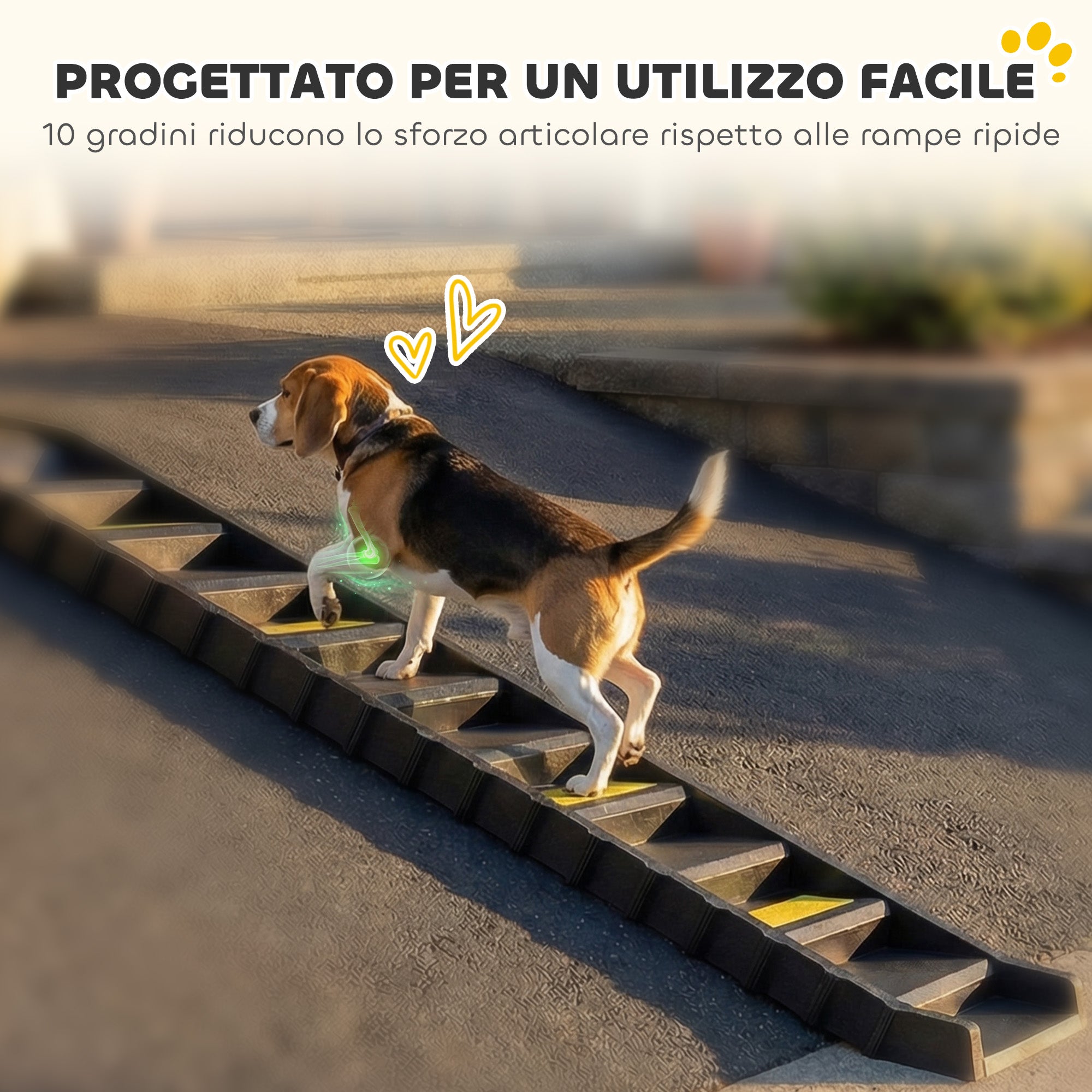 PawHut 10-Step Non-Slip Folding Dog Step for Cars and Beds, 150 lb Capacity, Black