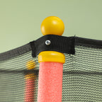 Children's Trampoline Ø1.6x1.9 m with Safety Net and Padded Poles, Ages 3-10 Years, Red