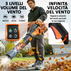 Outsunny 20V Cordless Leaf Blower, 900W Brushless Motor, 3 Speed Levels, Turbo Boost, Battery Charger