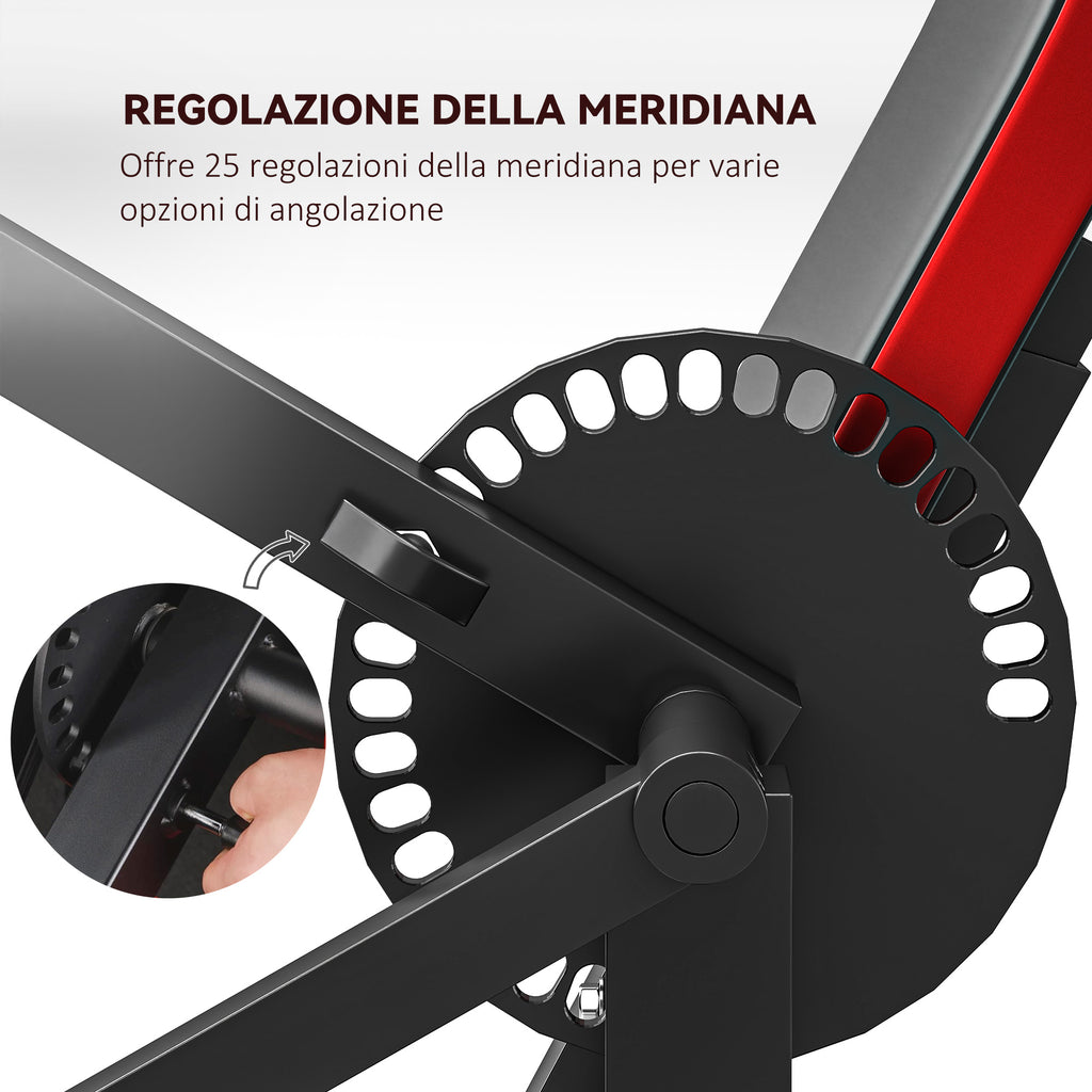 2-in-1 Roman Bench for Curls and Triceps with 5-Level Seat and 25 Adjustments, Black