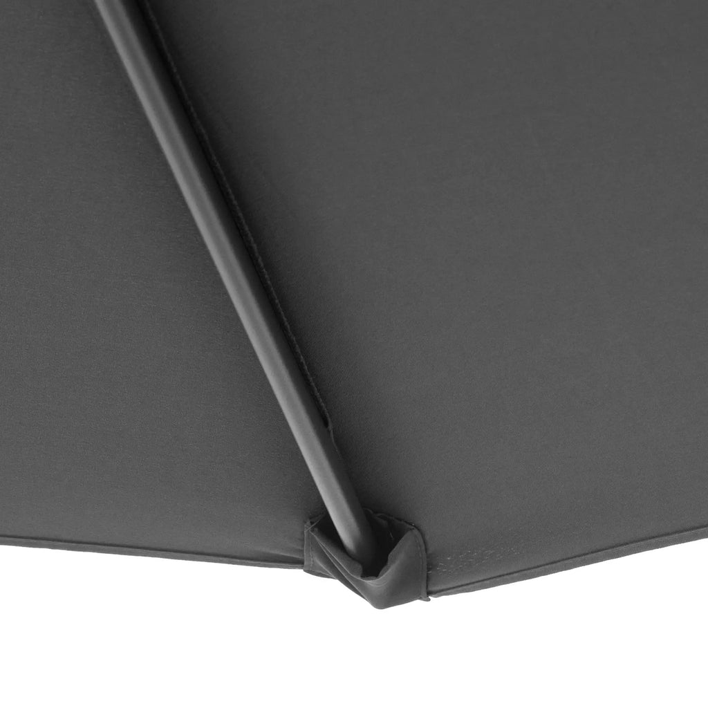Garden Umbrella 3x2.5 m Arm and Tiltable with Crank, in Steel and Polyester Grey - Borge' Group Limited