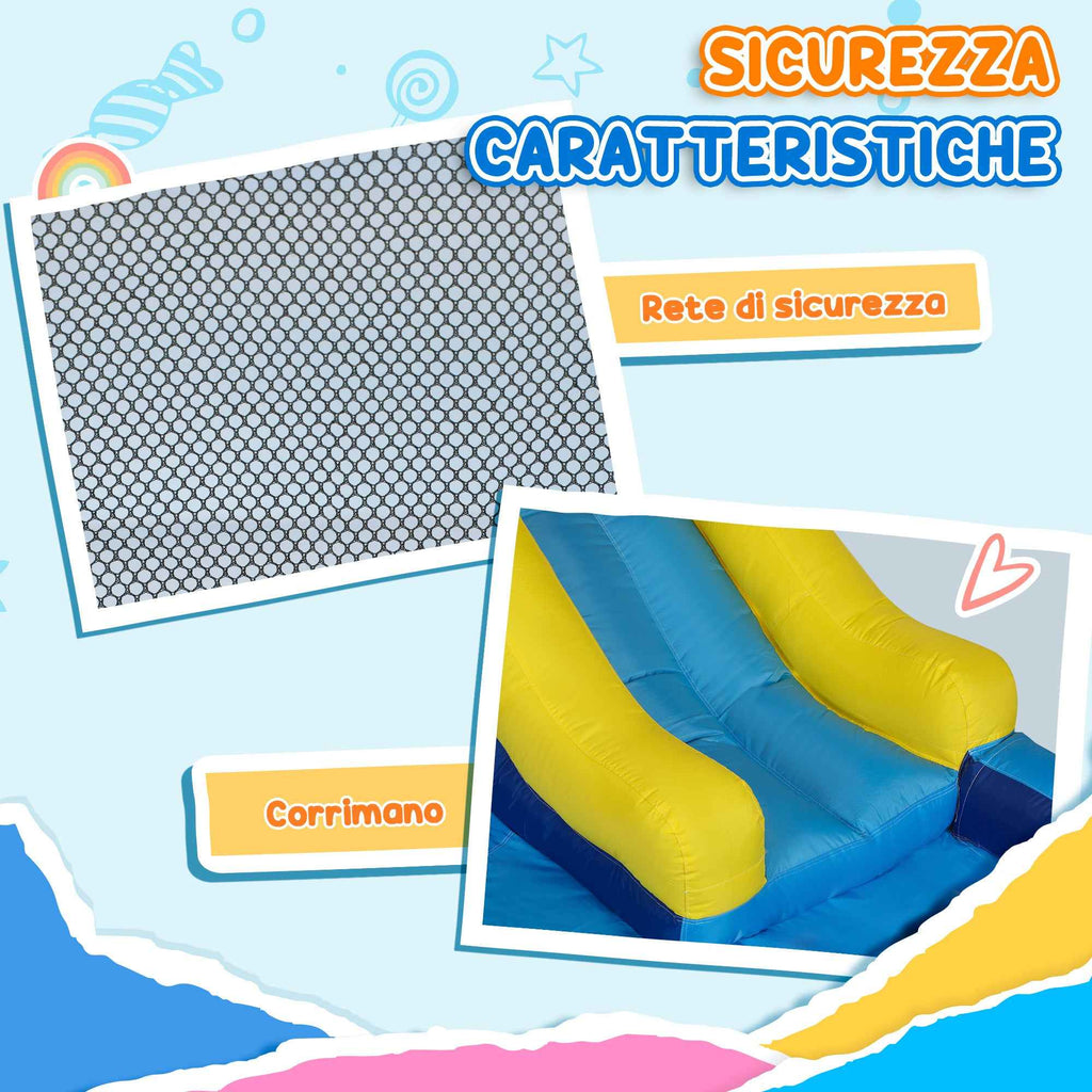 5-in-1 Inflatable Water Park Castle, 360x250x195cm, Multicolor