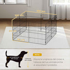 PawHut Dog Playpen, Expandable and Foldable, 50 x 60 cm, Black