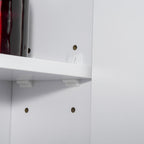 kleankin Bathroom Mirror Cabinet with 3 Cabinets, 3 Shelves and LED Light, 90x15x65 cm, White - Borgè
