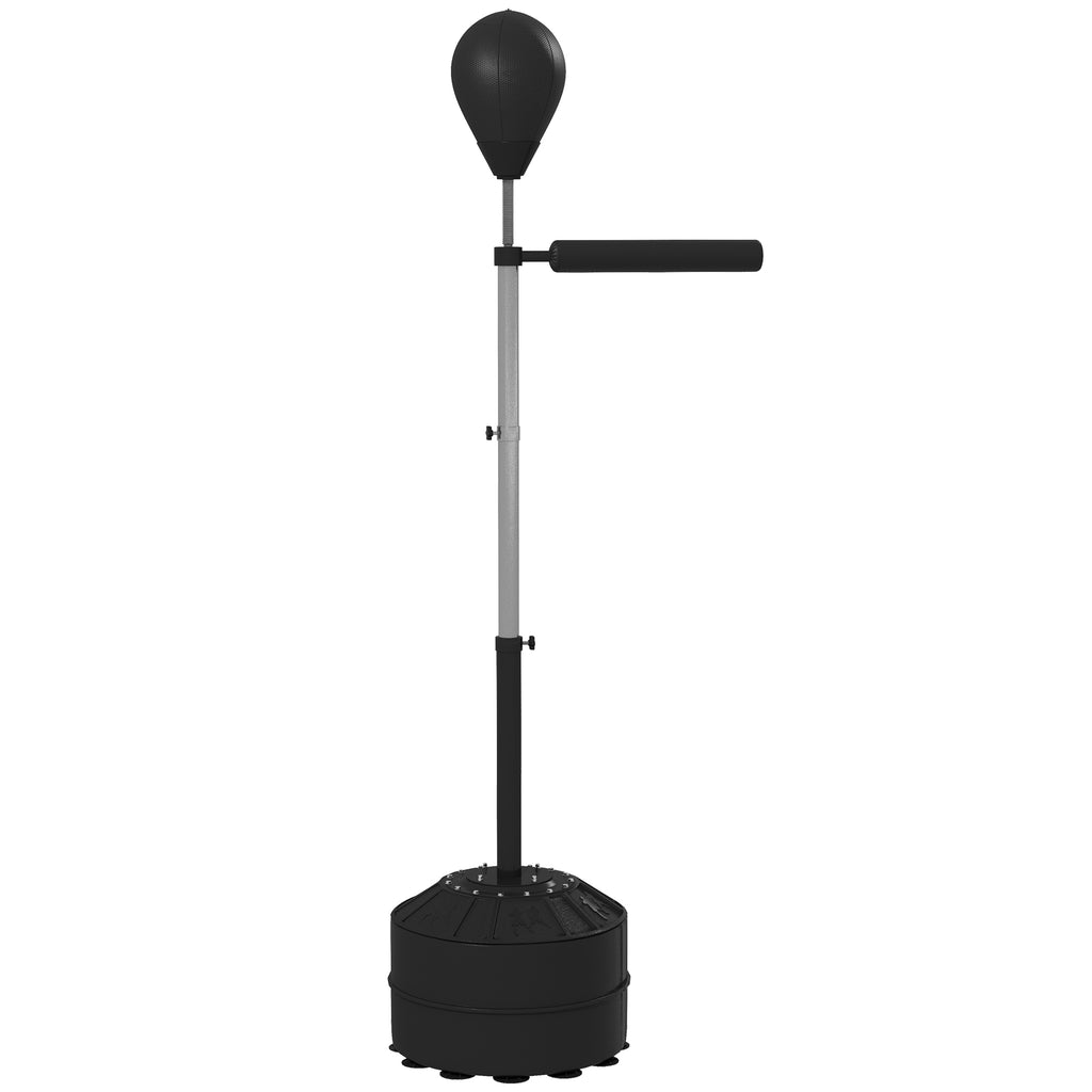 SportNow Punching Ball with swivel bar for adults and adjustable height 1.6-2m, black - Borgè