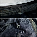 Dog Stroller with 2 Mesh Windows, in Steel and Oxford Fabric, 76x44x103 cm, Black and Dark Green
