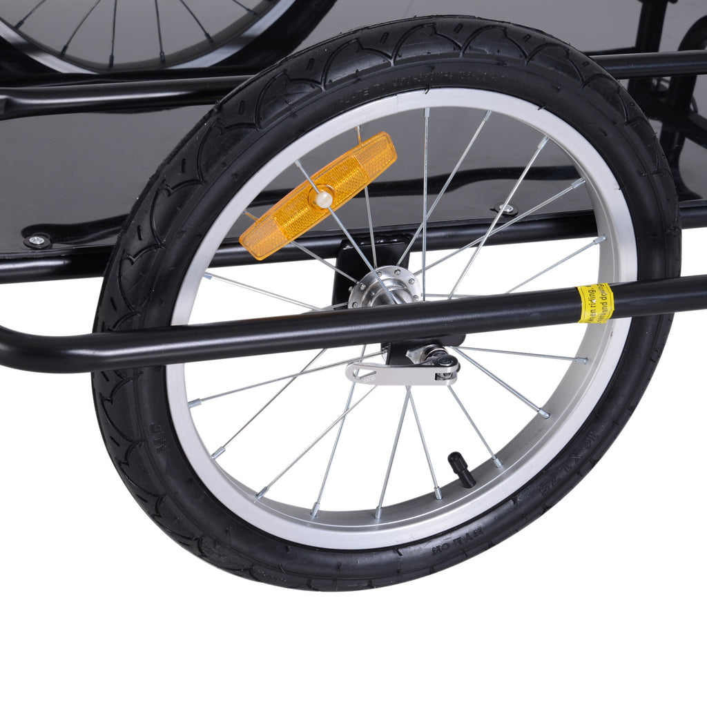 Folding Bike Trailer, 36kg Load Capacity, 156x72x82cm