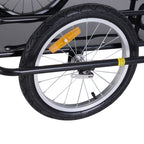 Folding Bike Trailer, 36kg Load Capacity, 156x72x82cm