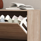 Hallway Furniture Set with Shoe Bench, Wall-Mounted Coat Rack and Mirror, 80x27x46.5 cm, Dark Brown