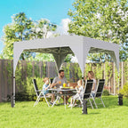 Outsunny 3x3m Folding Gazebo with Vents, Sandbags and Carry Bag, Oxford Fabric and Metal, Dark Grey