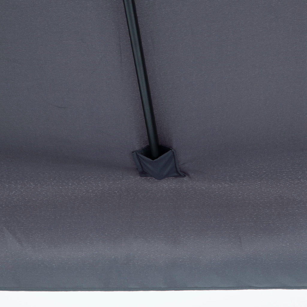 Outsunny 2.5x2.3m Semicircular Wall-Mounted Umbrella with Crank Opening, Metal and Polyester, Grey
