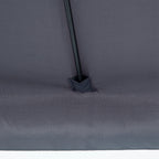 Outsunny 2.5x2.3m Semicircular Wall-Mounted Umbrella with Crank Opening, Metal and Polyester, Grey