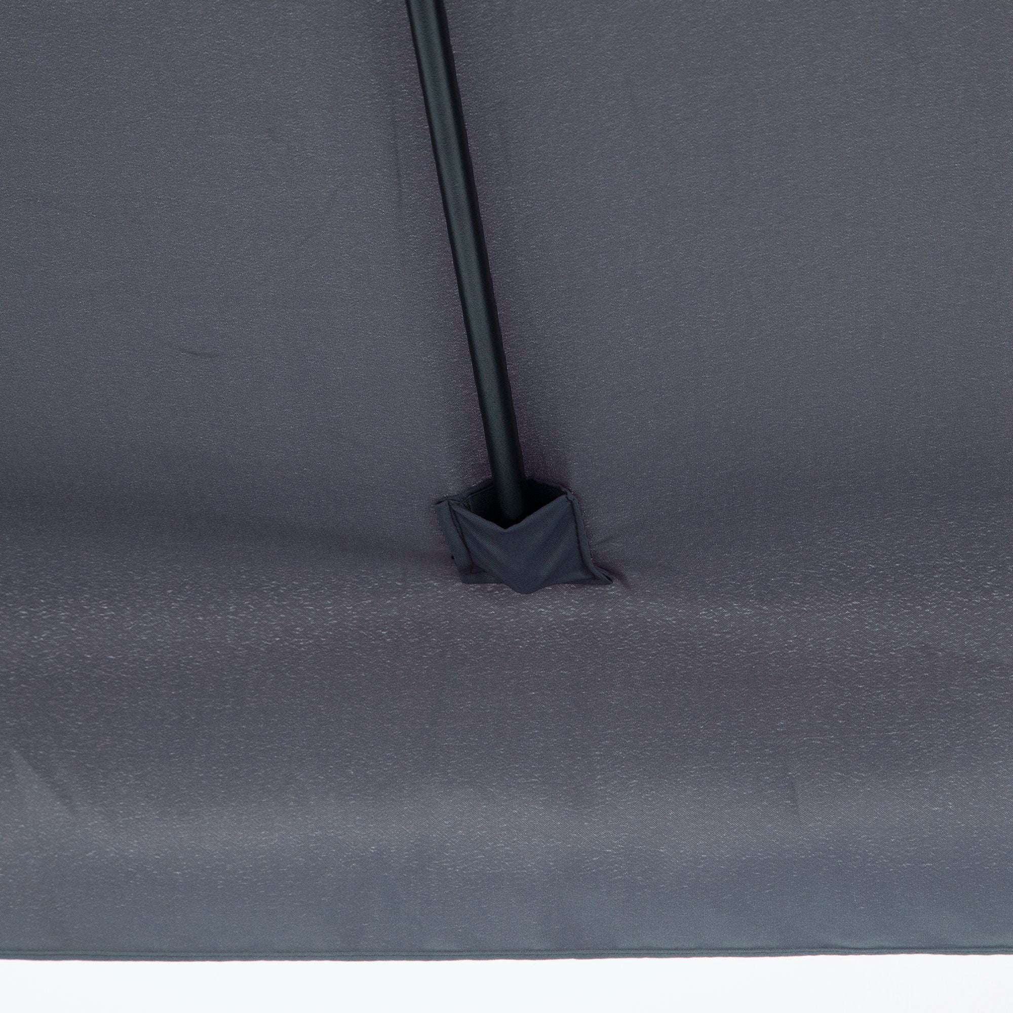 Outsunny 2.5x2.3m Semicircular Wall-Mounted Umbrella with Crank Opening, Metal and Polyester, Grey
