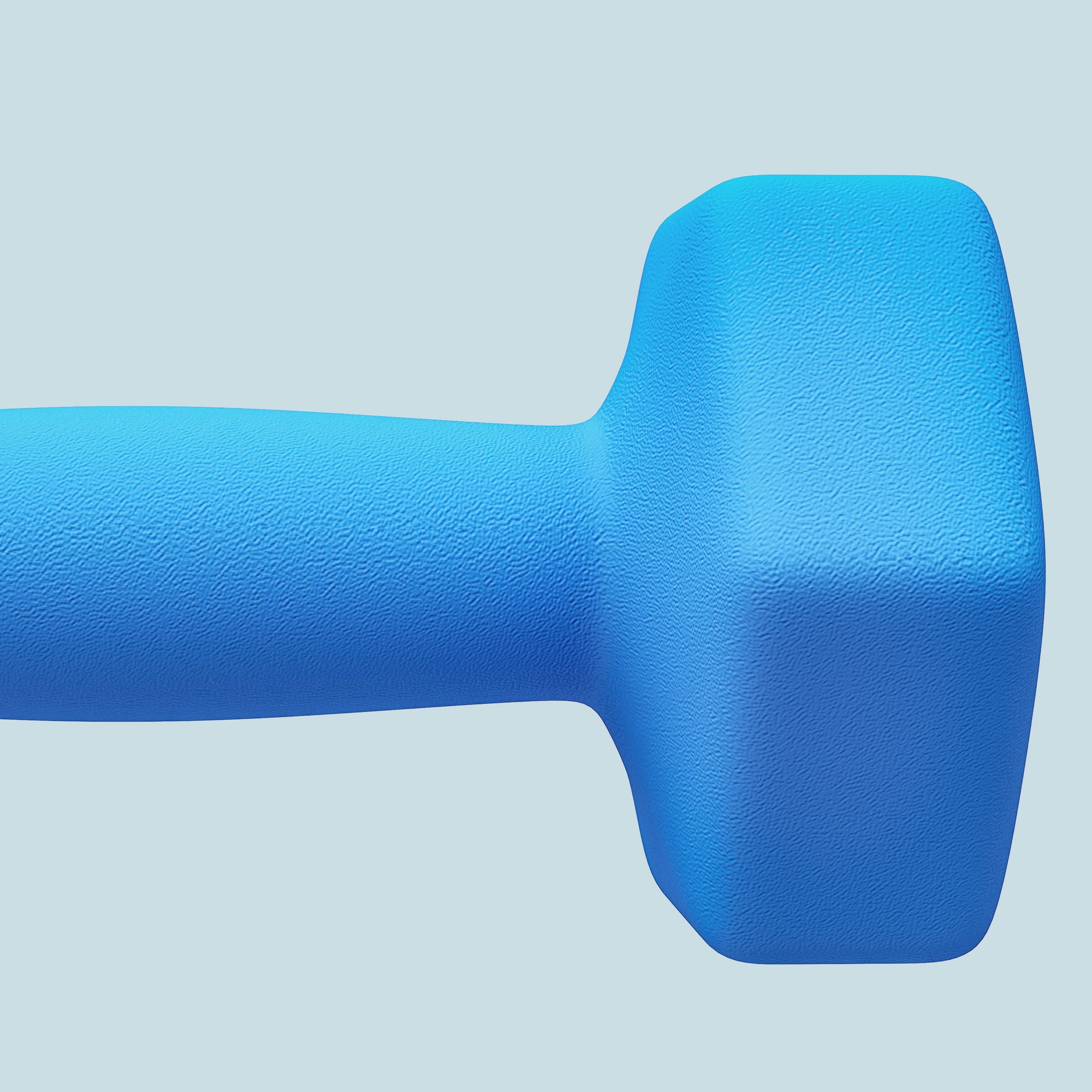 SPORTNOW Set of 2 2x6kg Hexagonal Dumbbells in Metal and Plastic with Non-Slip Grip, 22x10x10 cm, Light Blue