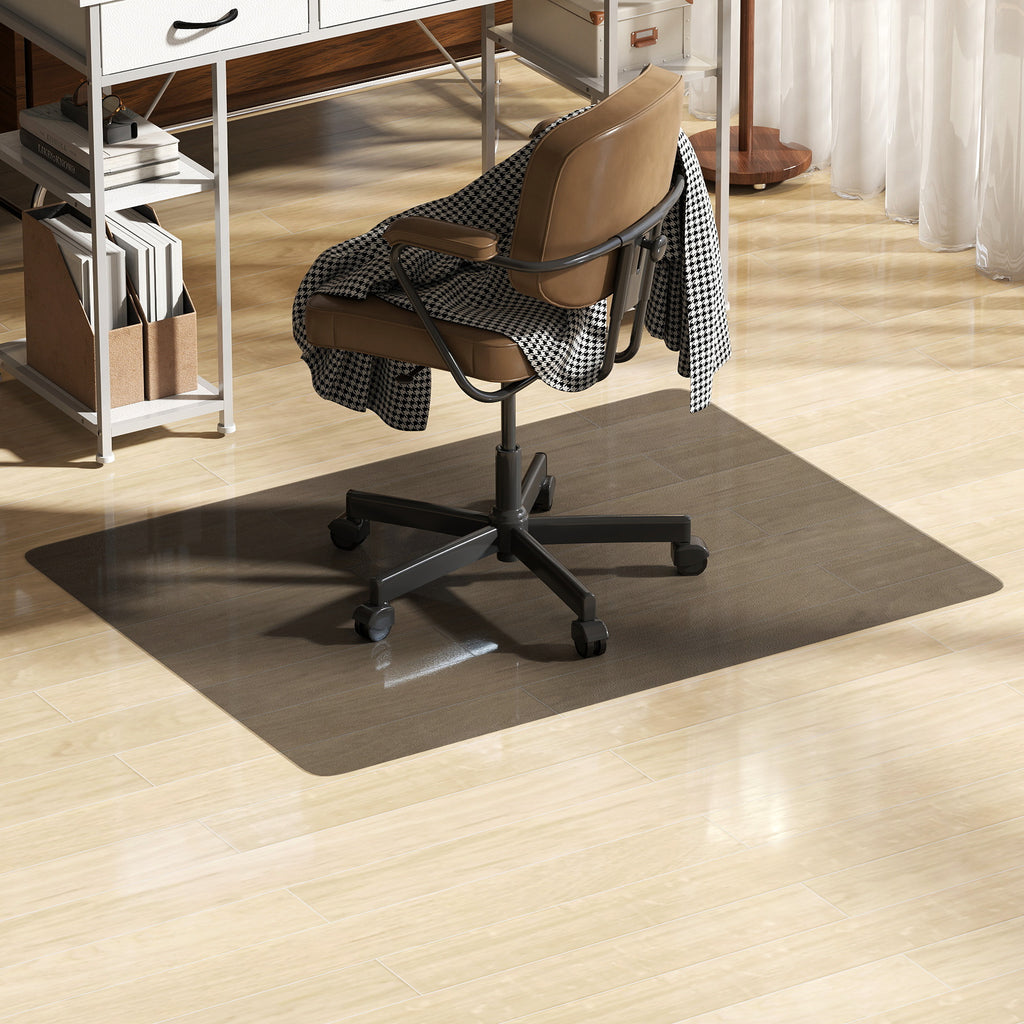 120x90cm Transparent Black Plastic Floor Protector for Office Chairs